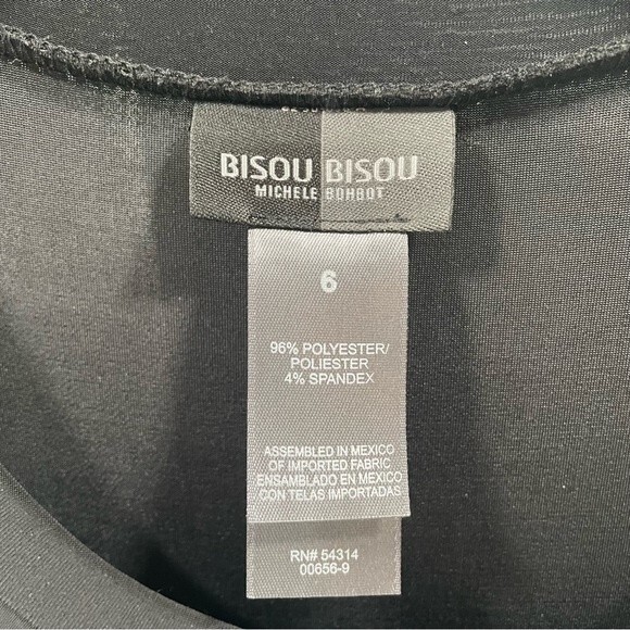 Bisou Bisou Black Layered Stretchy Dress Size 6 - Picture 5 of 10